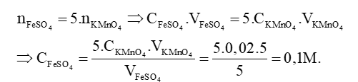 Thí nghiệm: Xác định hàm lượng muối Fe(II) bằng dung dịch thuốc tím  Chuẩn bị:  Hoá chất: các dung dịch: KMnO4 0,02 M, H2SO4 10% (ảnh 3)