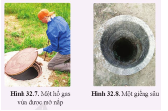 Hố gas trong hệ thống dẫn nước thải hoặc đáy giếng sâu (hình 32.7 và 32.8) là nơi thường tích tụ rác thải. Người làm việc ở  (ảnh 1)