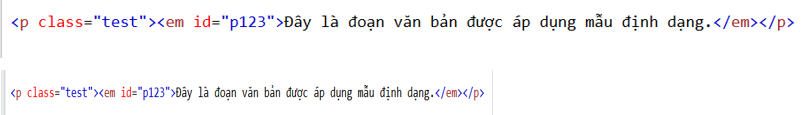 Mỗi bộ chọn sau có ý nghĩa gì? a) div#bat_dau >p b) p.test em#p123 (ảnh 2)