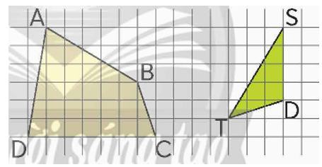 Ghép hai mảnh bìa ở hình bên để được  a) Một hình thang. b) Một hình tam giác.   (ảnh 1)