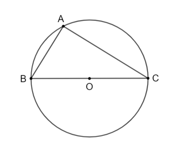 Cho đường tròn (O) đường kính BC và điểm A (khác B và C). (ảnh 1)