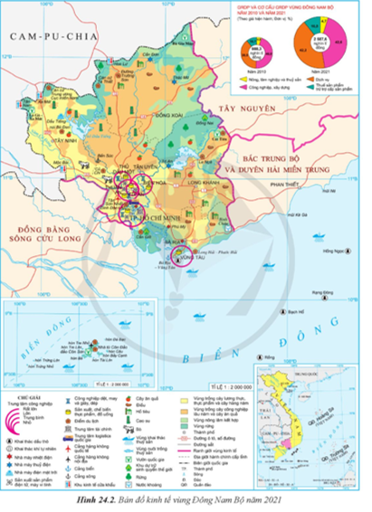 Dựa vào thông tin và hình 24.2, hãy trình bày tình hình phát triển ngành du lịch ở vùng Đông Nam Bộ. (ảnh 1)