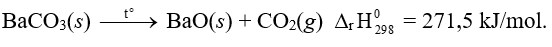 Dựa vào Bảng 18.4, hãy cho biết quá trình phân huỷ 1 mol muối carbonate của nguyên tố nhóm IIA nào cần hấp thu nhiều năng lượng hơn.  (ảnh 2)