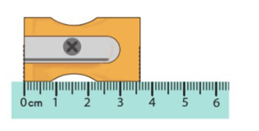 Sử dụng thước thẳng đo độ dài của một số đồ dùng học tập rồi ghi lại kết quả đo với đơn vị xăng-ti-mét. (ảnh 1)