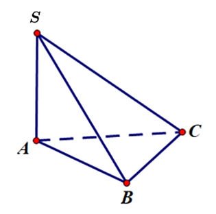 Cho hình chóp S.ABC có đáy là tam giác vuông tại (ảnh 1)