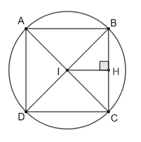 Cho một hình vuông có độ dài mỗi cạnh bằng 6 cm và hai đường (ảnh 1)