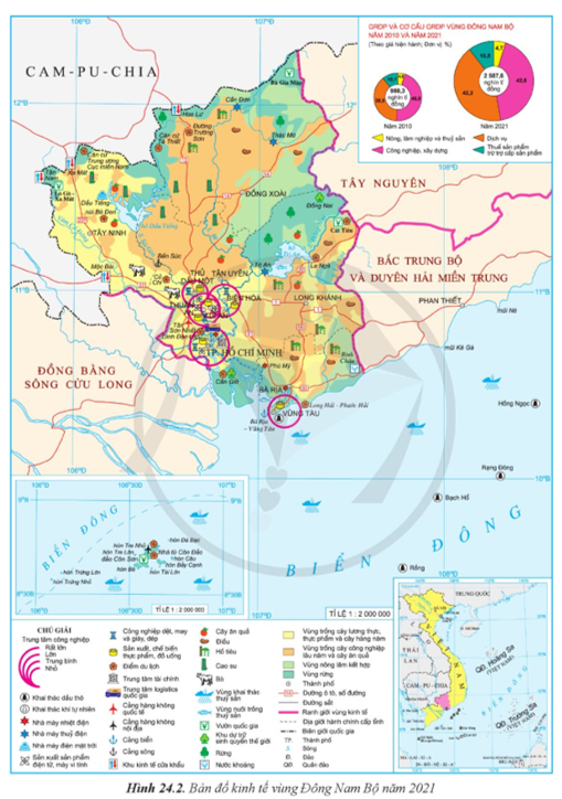 Dựa vào thông tin và hình 24.2, hãy trình bày tình hình phát triển ngành lâm nghiệp ở vùng Đông Nam Bộ. (ảnh 1)