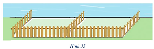 Một người nông dân có 15 000 000 đồng để làm một hàng rào hình chữ E dọc theo một con sông bao quanh hai khu đất trồng rau (ảnh 1)