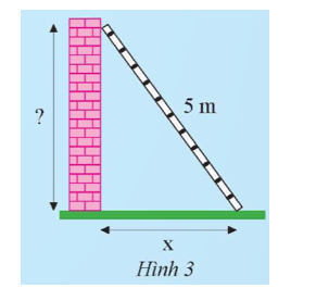 Một chiếc thang dài 5 m tựa vào bức tường như Hình 3.  a) Nếu chân thang (ảnh 1)