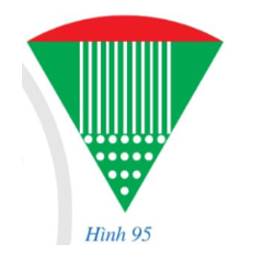 Logo ở Hình 95 có dạng một hình quạt tròn bán kính 8 cm và góc ở tâm bằng 60° (ảnh 1)