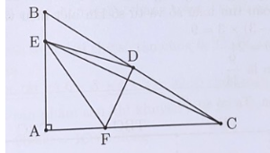 Tam giác ABC vuông tại A có AB = 8 cm, AC = 12 cm. Người ta lấy các điểm (ảnh 1)