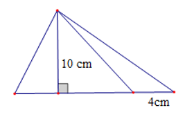 Một thửa đất hình tam giác có chiều cao là 10 m. Hỏi nếu kéo (ảnh 1)