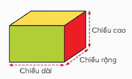 Câu nào đúng, câu nào sai? Một hình hộp chữ nhật có các mặt đối diện cùng màu và ba kích thước cùng đơn vị đo. (ảnh 1)