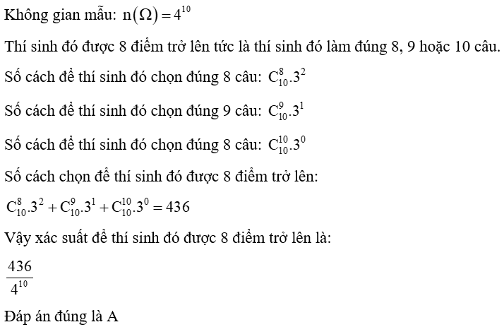 Đề thi kiểm tra 15 phút có 10 câu trắc nghiệm mỗi câu có bốn phương án trả lời, trong đó có một phương án đúng (ảnh 1)