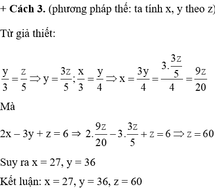 Từ hai tỉ lệ thức của giả thiết ,ta cần nối lại tạo thành dãy tỉ số bằng nhau. Quan sát hai (ảnh 2)