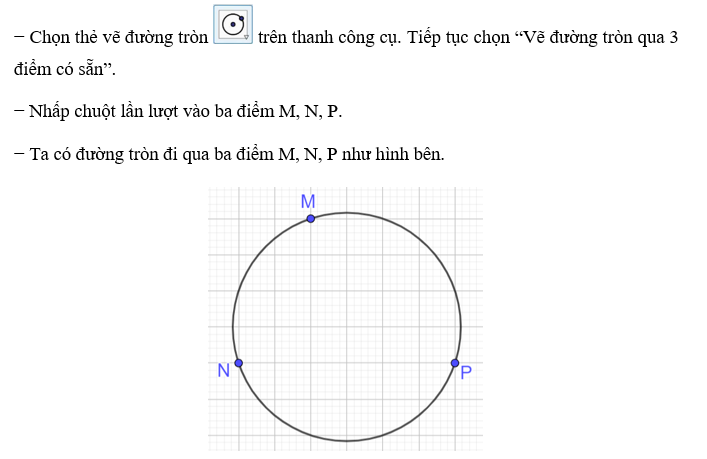 a) Vẽ đường tròn tâm O bán kính r = 5 theo Cách 2. (ảnh 3)