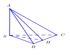 Cho hình chóp S.ABC có ba cạnh SA, SB, SC đôi một vuông góc với nhau và SA = 1, SB = 2, SC = 3. Tính khoảng cách từ S đến mặt phẳng (ABC). (ảnh 1)