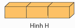 Hình H dưới đây được tạo bởi ba hình hộp chữ nhật bằng nhau, mỗi hình có chiều dài 6 cm, chiều rộng 2 cm và chiều cao 3 cm. Diện tích xung quanh của hình H là: (ảnh 1)