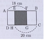 Tính chu vi của hình chữ nhật ABCD ở hình bên, biết rằng phần tô đậm là hình vuông. (ảnh 2)