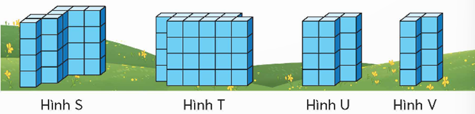 Trong các hình dưới đây, thể tích của hình nào bằng tổng thể tích của hai trong ba hình còn lại? (ảnh 1)