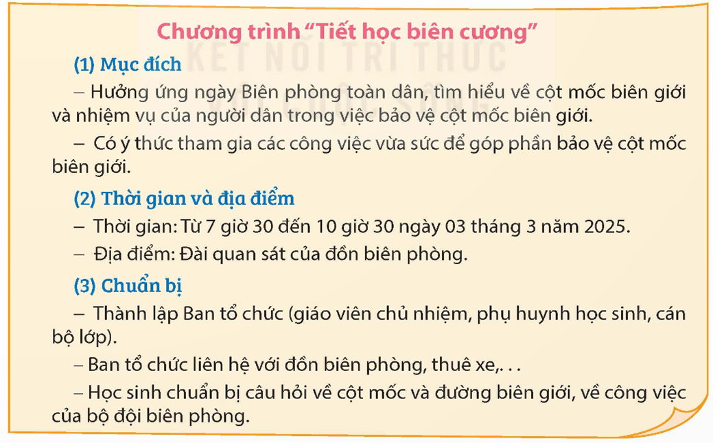 Đọc bản chương trình dưới đây và trả lời câu hỏi. a. Chương trình trên nhằm triển khai hoạt động nào? (ảnh 1)