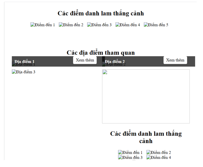 Thiết kế nội dung trang Tin tức cho trang web chủ để danh lam thắng cảnh, thông tin là trang tin tức thực hiện  (ảnh 1)