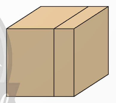 Có hai khối gỗ hình hộp chữ nhật mà khi ghép lại thì được một khối gỗ hình lập phương (xem hình). (ảnh 1)