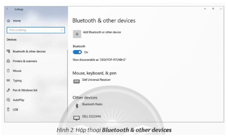 Em hãy thực hiện kết nối máy tính với điện thoại thông minh thông qua Bluetooth và trình bày thao tác sao chép hình ảnh từ điện thoại vào máy tính. (ảnh 1)