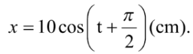 Một chất điểm dao động điều hòa trên phương Ox với phương trình  với  và  Phương trình vận tốc có dạng  Phương trình dao động có dạng là (ảnh 4)