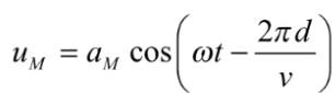 Tại nguồn O phương trình dao động của sóng là  Phương trình dao động của điểm M cách O một khoảng  = OM là (ảnh 2)