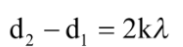 Trong sự giao thoa sóng trên mặt nước của hai nguồn kết hợp, cùng pha, những điểm dao động với biên độ cực dại có hiệu khoảng cách từ đó tới các nguồn với  có giá trị là (ảnh 4)