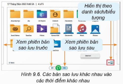 Chọn một thư mục trên máy tính của em và thực hiện việc sao lưu, khôi phục (vào một thư mục khác) bằng Google Drive, File History. (ảnh 4)