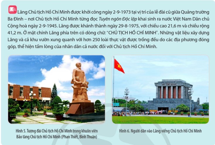 Khai thác thông tin, tư liệu và các hình trong mục 2, nêu nguyên nhân và biểu hiện về Chủ tịch Hồ Chi Minh sống mãi trong lòng nhân dân Việt Nam. (ảnh 1)