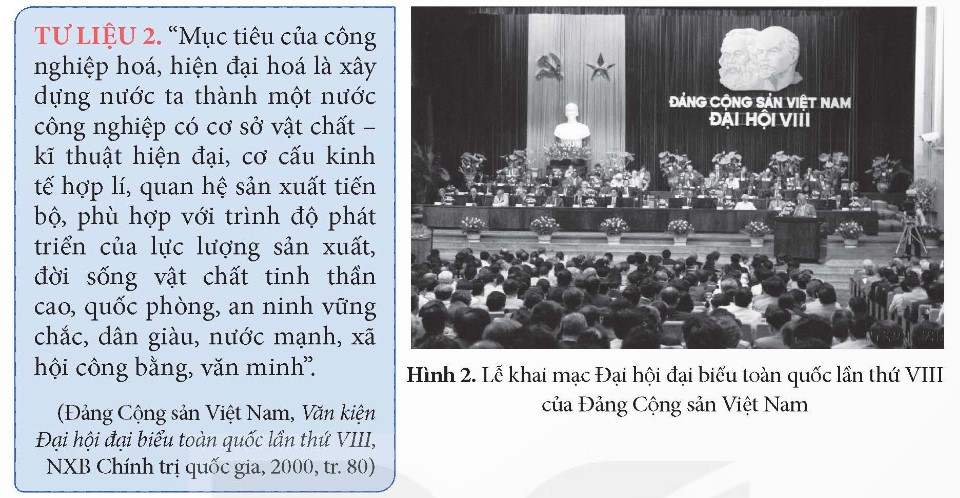 Khai thác thông tin và Tư liệu 2 trong mục, hãy nêu nội dung chính của công cuộc Đổi mới giai đoạn 1996-2006. (ảnh 1)