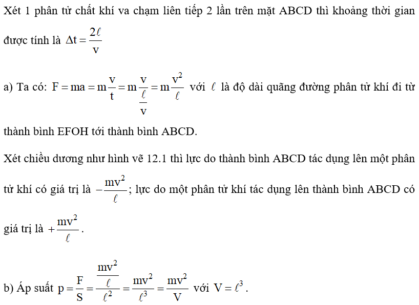 Hãy dựa vào tính chất trên của chuyển động phân tử để tính thời gian Δt giữa hai va chạm liên tiếp (ảnh 1)