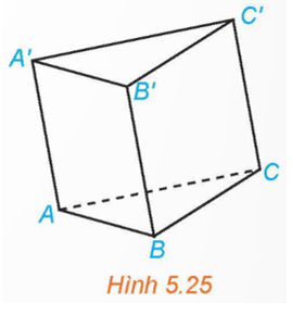 Cho hình lăng trụ ABC.A'B'C' (H.5.25). Trong các vectơ có điểm đầu và điểm cuối đều là đỉnh của hình lăng trụ, những vectơ nào là vectơ chỉ phương của đường thẳng AB?   (ảnh 1)