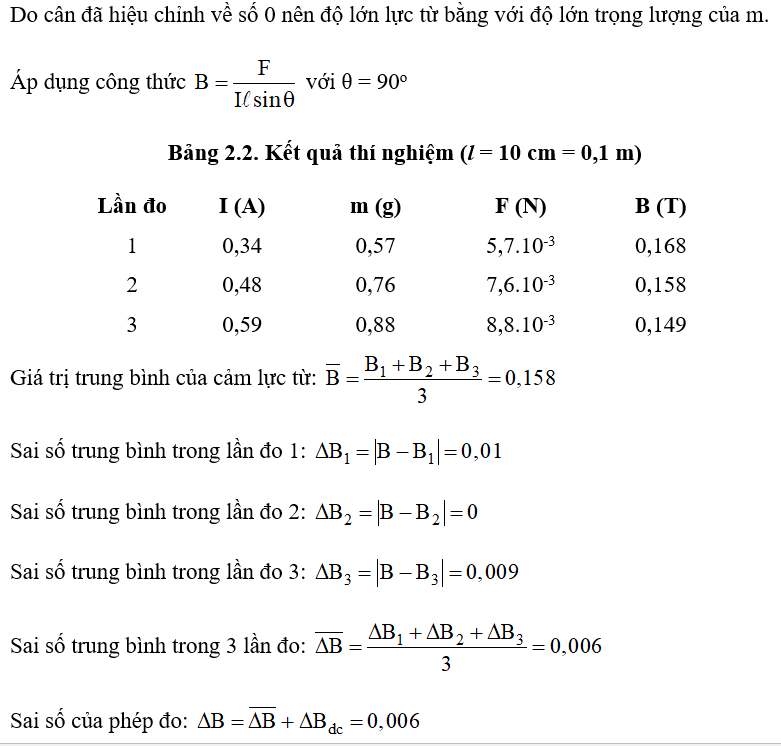 - Đoạn dây dẫn (1); Nam châm (2); Cân (3).   (ảnh 3)