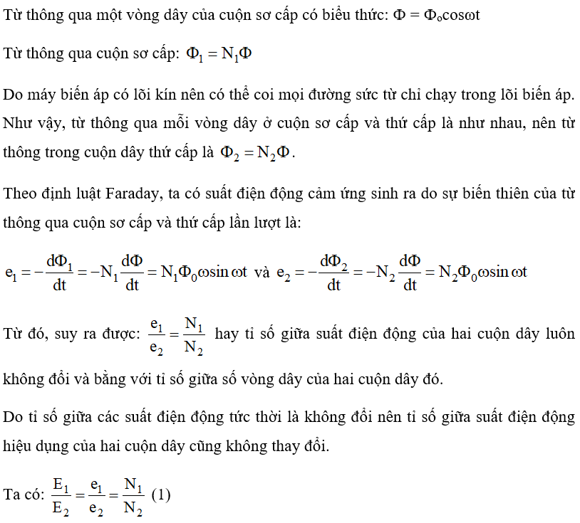 Dựa vào biểu thức suất điện động cảm ứng của định luật Faraday (ảnh 1)