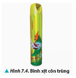 Hình 7.4 là hình ảnh một bình xịt côn trùng. Vì sao người ta đưa ra khuyến cáo 