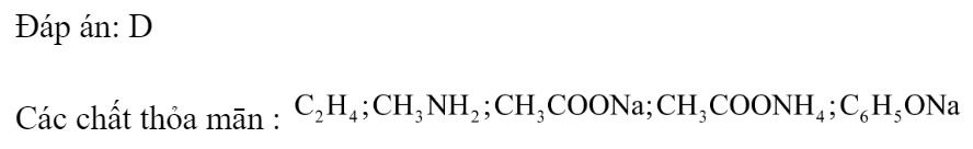 Trong số các chất :  Số chất tác dụng với dung dịch HCl loãng là 	A. 7.	B. 6.	C. 4.	D. 5. Đáp án: D Các chất thỏa mān :  (ảnh 2)