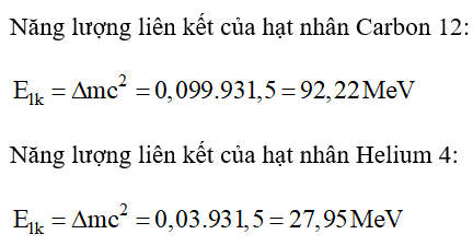 Tính năng lượng liên kết của hai hạt nhân bất kì được cho trong Bảng 15.1.   (ảnh 2)