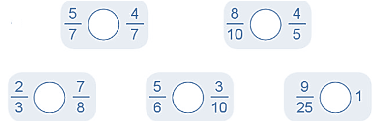 a) >, <,= ?  b) Sắp xếp các phân số 2/3 ; 6/7; 3/4 theo thứ tự từ bé đến lớn. (ảnh 1)