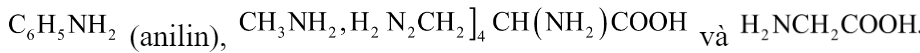 Cho các dung dịch:  (anilin),  và  Số dung dịch làm đổi màu phenolphtalein là 	A. 4.	B. 3.	C. 2.	D. 1. Đáp án: C HD: Anilin có tính bazơ rất yếu;  có môi trường trung tính nên không làm đổi màu phenolphtalein. Còn lại metylamin  và lysin  thỏa mān. (ảnh 1)