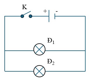 Mỗi bóng đèn của đèn đội đầu (hình 9.1) có giá trị định mức là 5 V – 3,5 W. (ảnh 2)