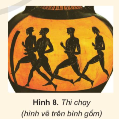 Đọc thông tin và quan sát các hình 8, 9, em hãy:  • Cho biết lịch sử Thế vận hội Ô-lim-píc.  • Kể lại câu chuyện về thần Dớt. (ảnh 1)