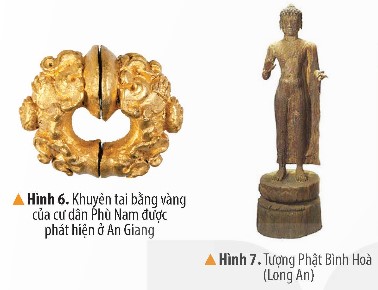 Đọc thông tin và quan sát các hình từ 4 đến 7, hãy kể tên và mô tả một số hiện vật khảo cổ học của Vương quốc Phù Nam. (ảnh 2)