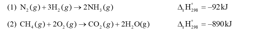 Cho hai phản ứng với biến thiên enthalpy chuẩn sau: Dựa vào biến thiên enthalpy, kết luận nào sau đây là đúng? (ảnh 1)