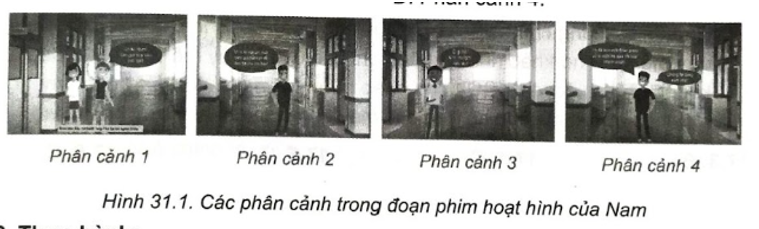 Trong các phân cảnh tại Hình 31.1 dưới đây, phân cảnh nào có chứa phụ đề? A. Phân cảnh 1. C. Phân cảnh 3. B. Phân cảnh 2. D. Phân cảnh 4.   (ảnh 1)