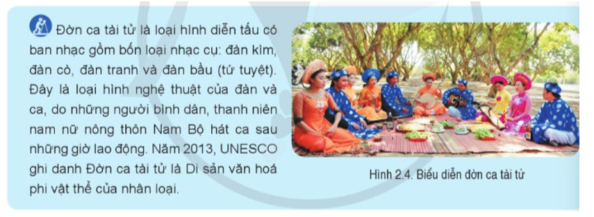 Dựa vào thông tin, tư liệu, quan sát hình 2.4, hãy trình bày nét đặc sắc về văn hóa ở châu thổ sông Cửu Long.   (ảnh 1)