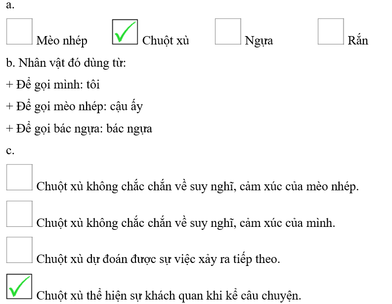 Đọc các đoạn văn trong bài tập 1 (SHS Tiếng Việt 5, tập một, trang 15) và trả lời câu hỏi. (ảnh 2)